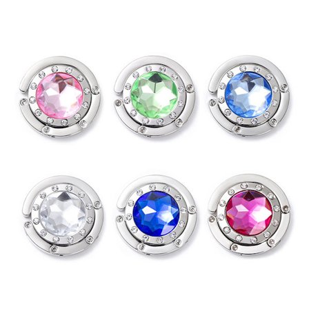 6 kpl käsilaukun koukku taittuva metalli laukku ripustin 6 väriä kide