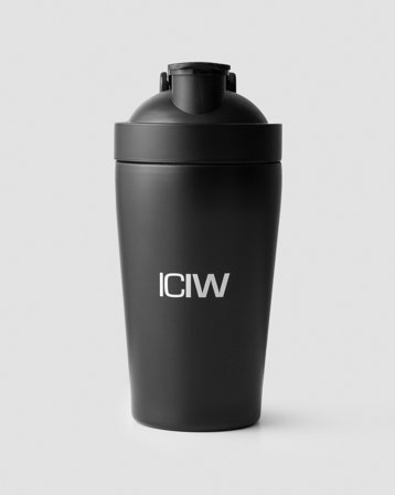 ICANIWILL - Shaker Bottle Stainless Steel 500ml Black Träningskläder från ICIW