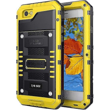 Iphone Se 2020, kraftigt panser metalcover i militærkvalitet, fuldt beskyttende stødsikkert støvtæt stærkt robust tykt cover til Iphone Se2