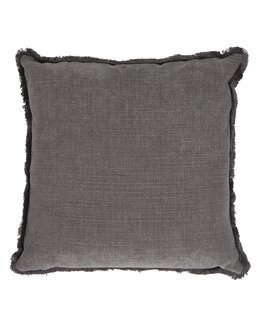 Putetrekk Danny ensfarget med frynser 1-pk Mørk grå