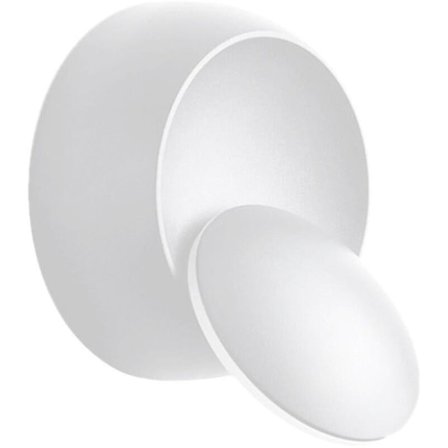 Led-seinävalaisin 360 asteen kääntyvä pyöreä puolikuu seinävalaisin yövalo luova moderni yöpöytävalaisin, valkoinen lämmin valo - Snngv