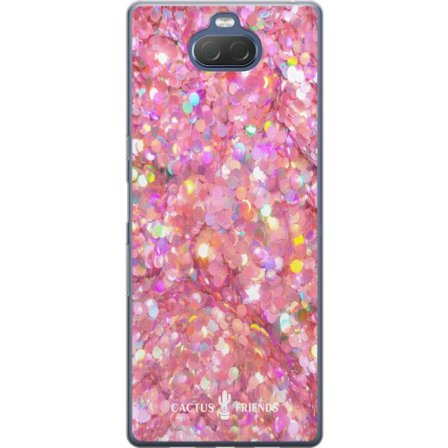 Yhteensopiva Puhelinkuori Sony Sony Xperia 10 Plus Cactus and Friends – PinkGlitter