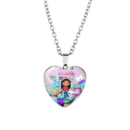 Disney Gabby Dollhouse Kaulakoru Naisten Tytöille Sarjakuva Anime Riipus Villapaita Korut Ketju Syntymäpäiväjuhla Lapsille Lelut Lahja