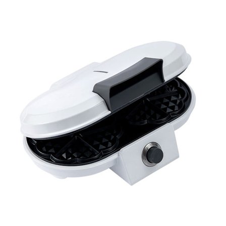 1000 W vohvelikone sydänvohveleiden valmistukseen, kaksoislevyllä, lämpötilan säätö, tarttumaton pinnoite, johdon säilytys