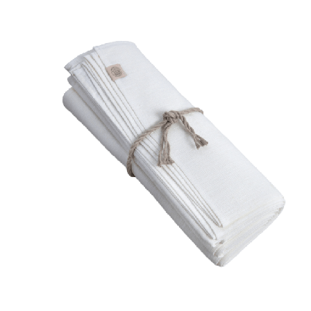 Lovely Linen Duk Classic - Manglat Lin Bordstextil Unisex Vit Ø150 cm