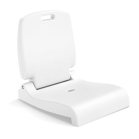 COSTWAY Ulkona Taitettava Puutarhatuoli, Kahva ja Selkänoja, Tyhjennysreikä, PE-runko, Jalkaton Tuoli, Valkoinen