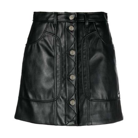 Diesel Short Roks , Zwart , Dames , Maat: W27 Korte rokken