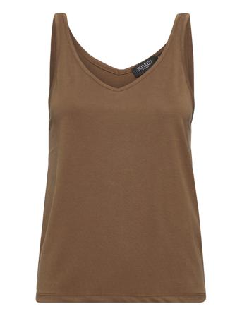 Slcolumbine Tank Top T-shirts & Tops Sleeveless Ruskea Soaked In Luxury