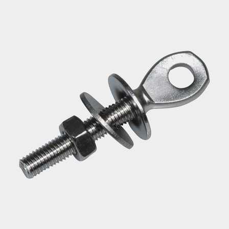 Okošroub 1852-Marine, s plochým okem, nerezový, M10 x 100 mm, Ø10.5 mm