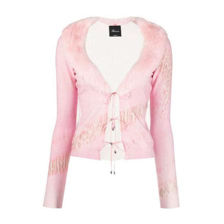 Blumarine Printed Cardigan Pink, Dame Cardigans
