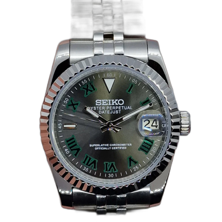 Seiko Datejust Oyster Olive Roman
