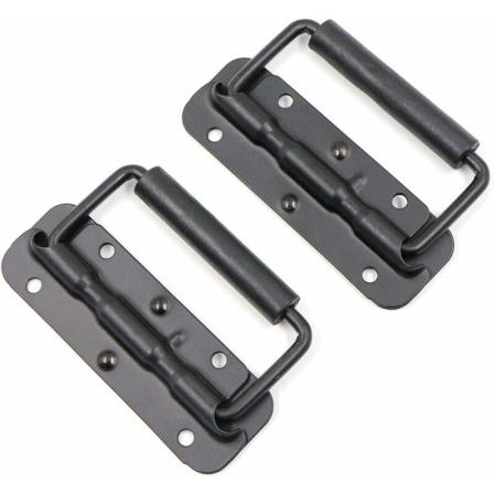 2 st rostfria handtag lådhandtag lyftlåda verktyg fjäderfällbart handtag rostfritt stål lådhandtag fjäderdraghandtag(120mm)