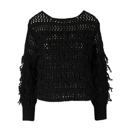 Twinset - Stickade Tröjor & Koftor - Svart - Dam - Storlek: S, Dam, Storlek: S