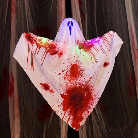 Mub - Halloween Dekorationer Udendørs Halloween Horror Glødende Blod Spøgelse Hængende Spøgelsesscene Dekoration Rekvisitter 3_yux