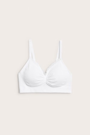 Kappahl | Stanik bez szwów i fiszbin Biały M | Biały