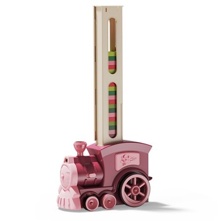 Domino-tog legetøjssæt til småbørn 100 stk. dominoer, elektrisk automatisk bygning og stabling tog legetøj, domino puslespil damptog bedste 