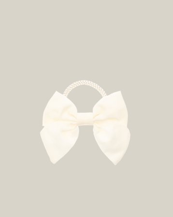 Dark Department Satin Bow Hair Tie Vit Accessoarer Tjej - Kids Brand Store