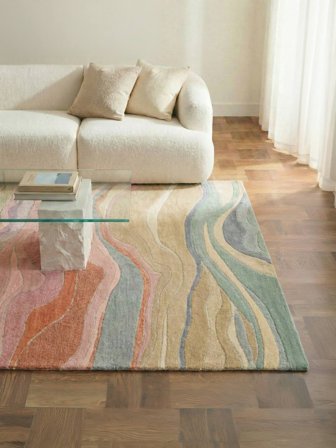 Marble 160X230 Multicolore Tapis De Laine