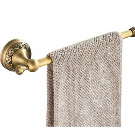 Antik håndklædestang, retro messing håndklædestang, vintage badeværelseshåndklæde