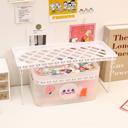 Stationär hopfällbar hylla Utrymmesbesparande Hem Skrivbord Lagring i lager för sovsal kontorsskola Liten 34x14x16cm / 13,4x5,5x6,3in