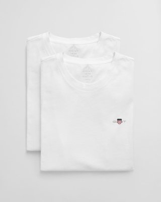 GANT - 2-Pack t-skjorter med rund hals til ungdom white