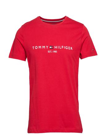 Core Tommy Logo Tee T-shirts Short-sleeved Rød Tommy Hilfiger