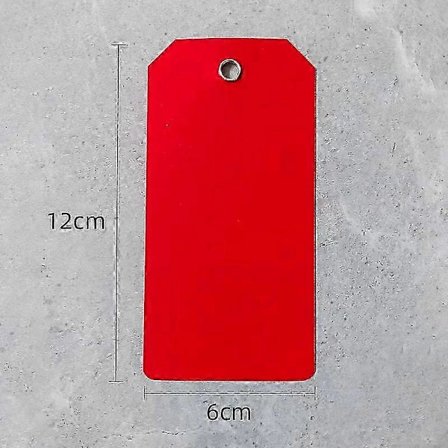 HA~100 ST 6x12cm Plast Forsendelsesetiketter Farverige Tomme Etiketter Vandtætte 100 STK-RØD