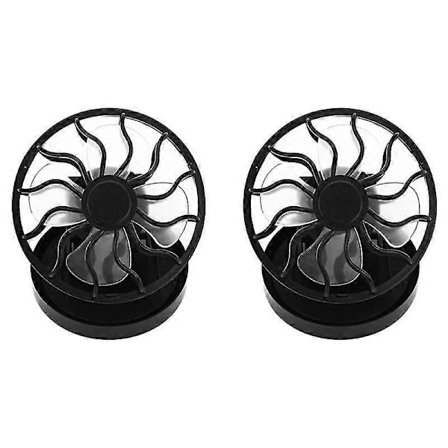 2 stk. bærbar mini solcelledrevet vifte klips klatring kjølevifte camping villmark sommer håndholdt Ha