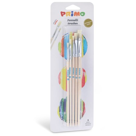 Primo Pensler Flad spids 5-sæt Akryl/Olie