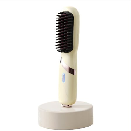 Sladdlös Portabel Hårborste med Smart Temperaturkontroll - Perfekt för Resor och Snabba Touch-Ups