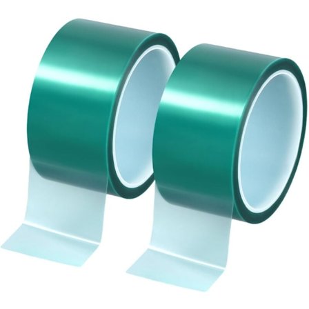 2 ruller varmebestandig tape til sublimering, 50 mm x 33 m, højtemperaturtape til elektronisk tryk (grøn)-XF9-