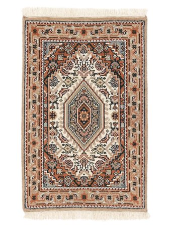 60X90 Alfombra Bidjar Indo Oriental Marrón/Beige (Lana, India) Carpetvista