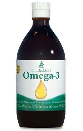 Dr. Baddaky Omega-3 fiskeolje til dyr 500 ml