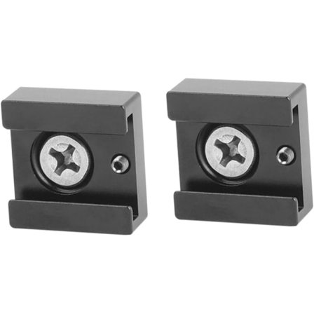 2 stk. Cold Shoe Mount Adapter Quick Release Beslag til Kamerablitz Stativ Kompatibel