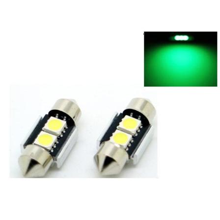 C5w Canbus 31mm Grön Led Spollampor Sv8.5 2-pack 31mm Gröna 2-pack
