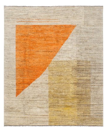 247X292 Tapete Berber Colourful Moderno Laranja/Bege (Lã, Afeganistão) Carpetvista