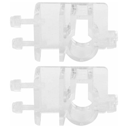 2 stk. slangeholder akvariumklemme akvarium vandslange slangeholder klemme klar akryl akvarium rørklemme