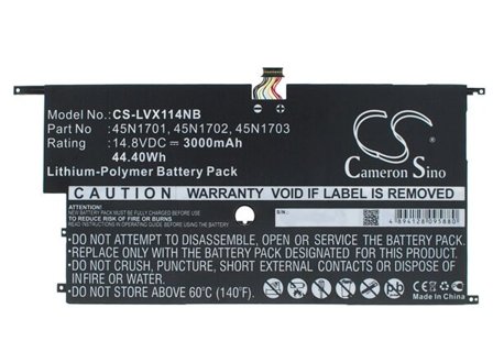 Batteri till Notebook, Bärbar dator för Lenovo ThinkPad X1 Carbon 14, 20A7, 20A8 m.fl.