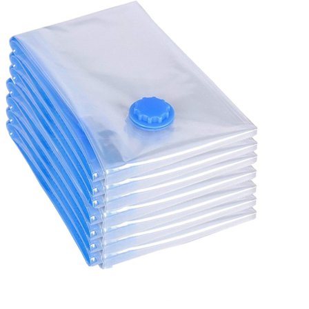 7 återanvändbara vakuumpåsar, duntäcken, sängkläder, kuddar, reseförvaring