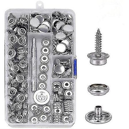 62 stk / 152 stk Marine Grade Canvas Båtdeksel Trykknapp Feste Kit