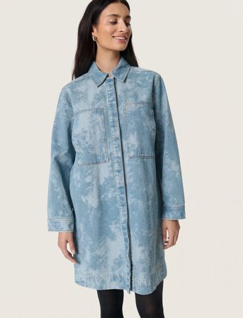 Soaked in Luxury Slaltea Denim Dress - Blue - L