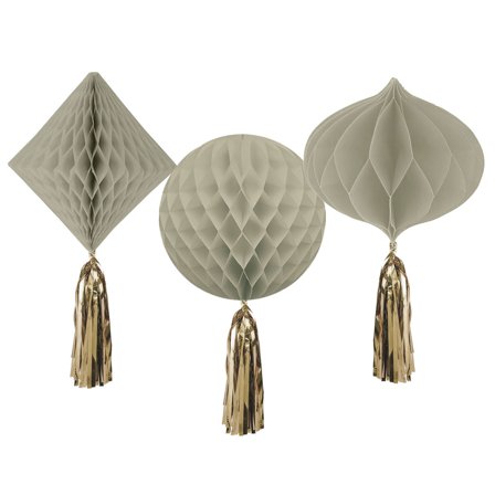 Hengende Honeycombs Varmgrå 3-pakning