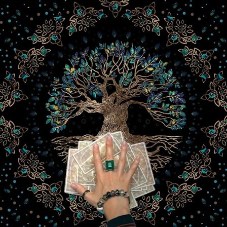 Fyrkantig Flanell Tarot Altarduk Kort Brädspel Astrologi Orakelkort Pad Bordsduk Kortmatta Spådomsduk