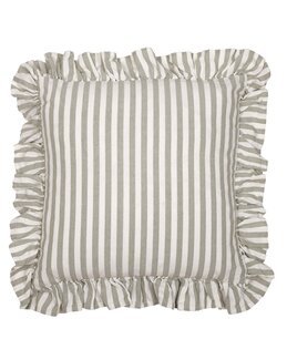 Tyynynpäällinen Svea raidallinen röyhelöreunalla, 1 kpl Vihreä