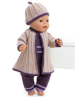Strikkeoppskrift Dukkeklær, Kåpe & lue - Viking of Norway