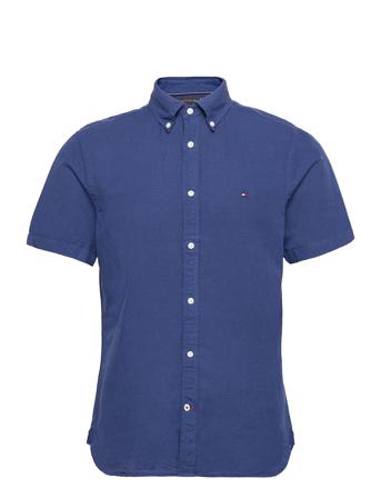 Slim Gmd Co/Li Shirt S/S Blue Tommy Hilfiger