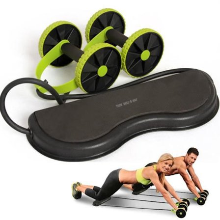 Abdominalapparat - TD - Multifunktionell ab wheel - Grön färg - Regelbunden användning - Unisex