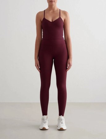 aim ́n Ribbed Performance Tights - Burgundy - XS