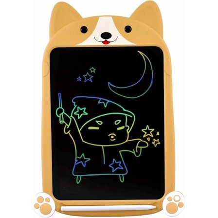 LCD Skrivetavle, Stor 10 Tommer, Fargerik Skjerm, Slettbar Elektronisk Digital Tegnebrett Doodle Board Med Stylus Penn (Gul)