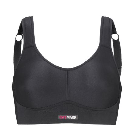 Swegmark Courage Sport-bh Träningskläder Dam Svart 95f